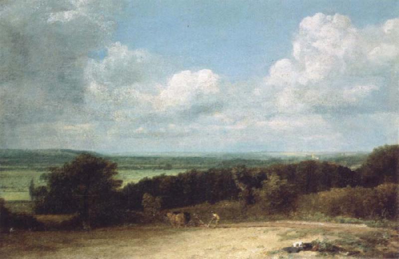 John Constable A ploughing scene in Suffolk